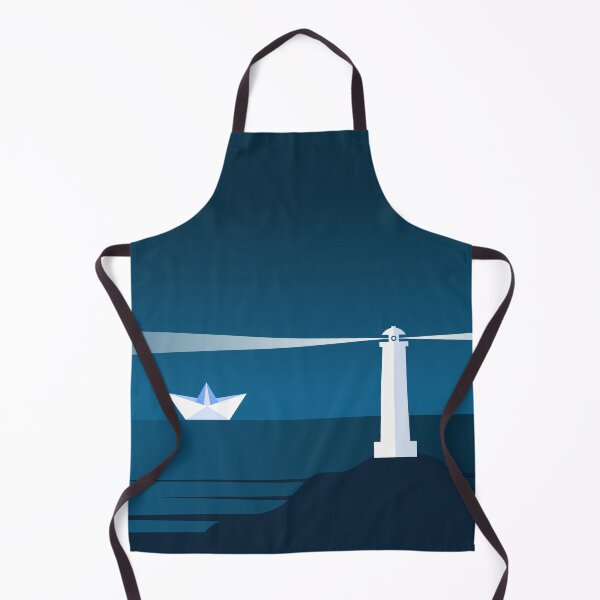 Item preview, Lighthouse and a paper boat in the night.  designed and sold by TashaVector.