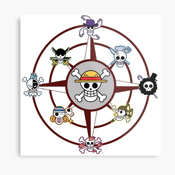 All Straw Hat Pirates Crew Logo | Poster