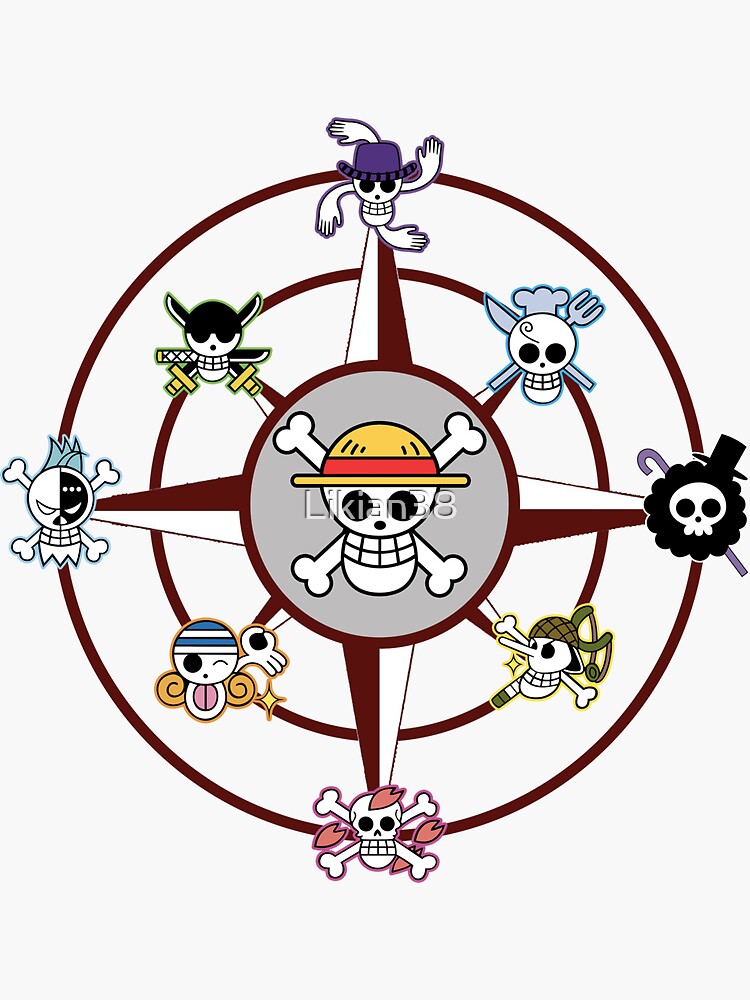 All Straw Hat Pirates Crew Logo Sticker for Sale by