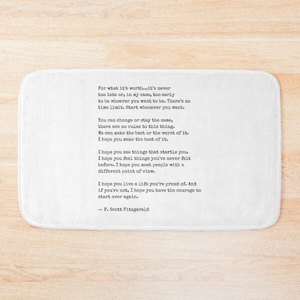 Item preview, For What Its Worth - F Scott Fitzgerald designed and sold by The Little Wood Cottage.