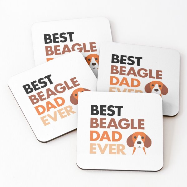 Item preview, best beagle dad ever white designed and sold by TanyaHayes.