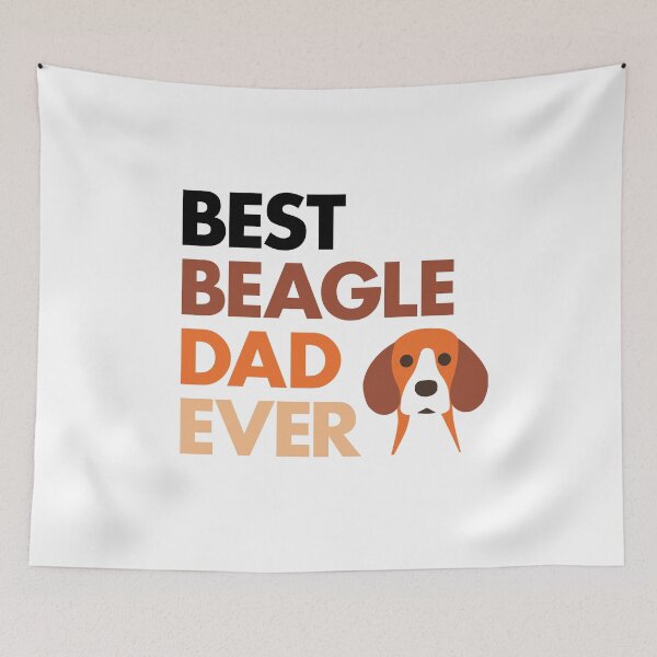 Item preview, best beagle dad ever white designed and sold by TanyaHayes.