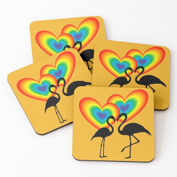 Item preview, A pair of loving flamingos designed and sold by helenkaiy.