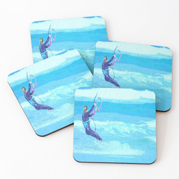 Item preview, Kitesurfing Surfing girl Water Painting designed and sold by CuteDesigns1.