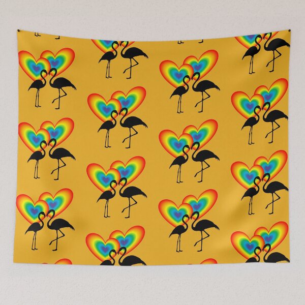 Item preview, A pair of loving flamingos designed and sold by helenkaiy.
