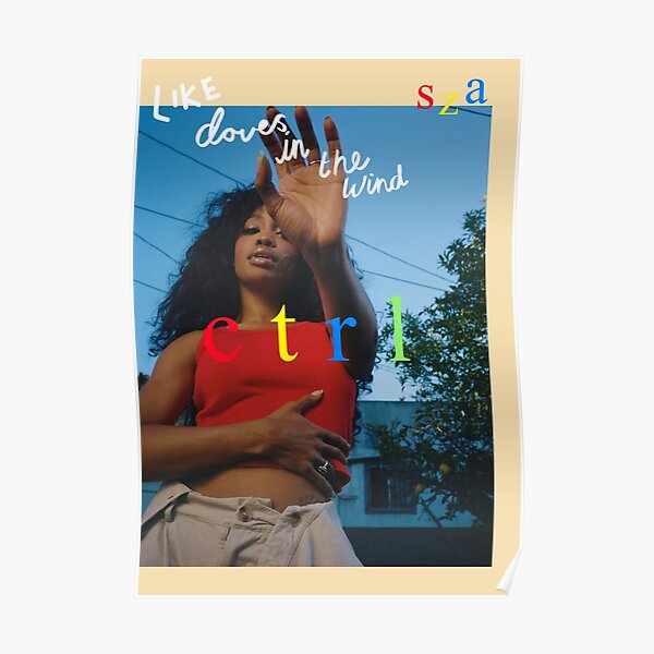 Sza CTRL doves in the wind poster Poster