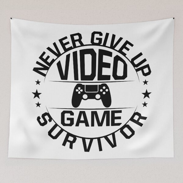 Item preview, Never Give Up | Video Game | Survivor designed and sold by Melcu.