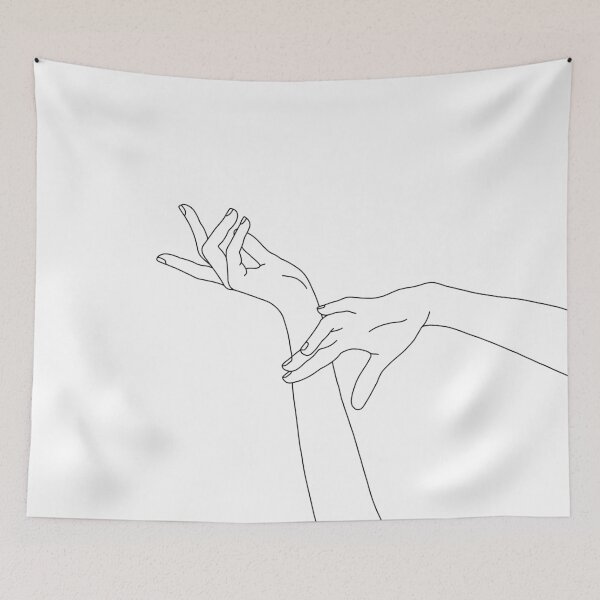 Item preview, Hands line drawing - Dana designed and sold by TheColourStudy.