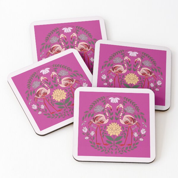 Item preview, Pink Flamingos - Magenta background designed and sold by Sorena-Designs.