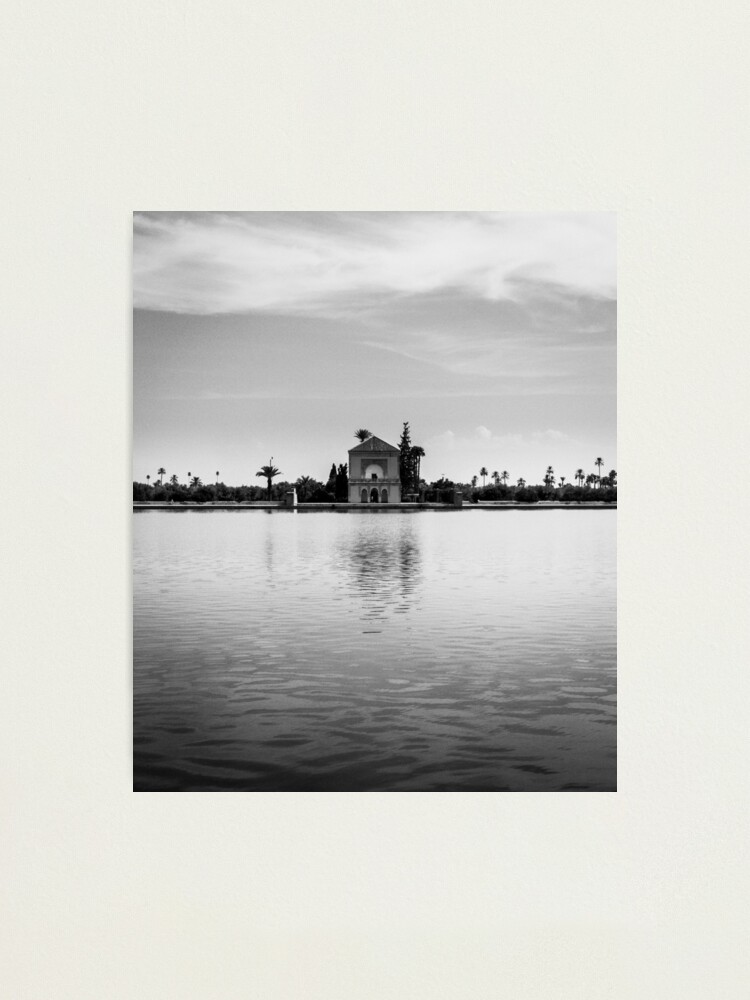 Vista alternativa de Lámina fotográfica Jardines de Menara b/w
