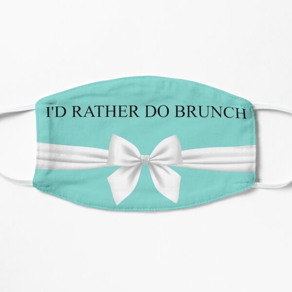 Breakfast at Tiffany's - I'd Rather Do Brunch - Tiffany Gift Box And Bow Flat Mask