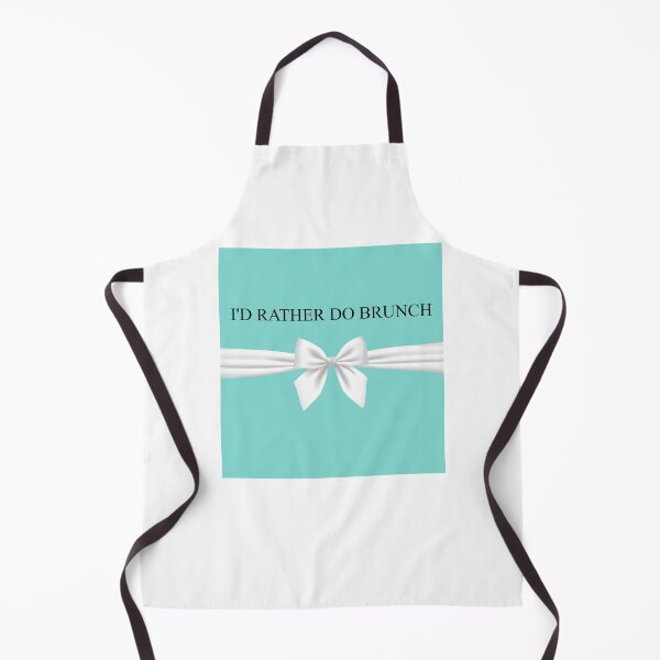Breakfast at Tiffany's - I'd Rather Do Brunch - Tiffany Gift Box And Bow Apron