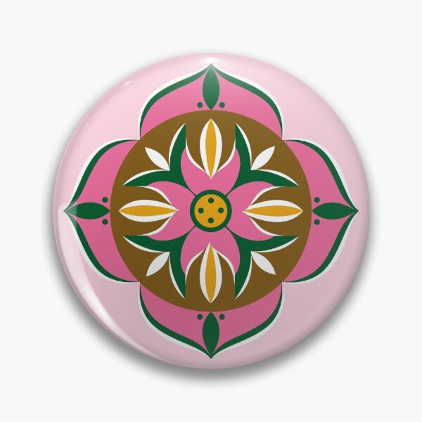 Item preview, Beautiful pattern Flower Pink Girl style Nature colors Boho Ethno designed and sold by irusca_ artworks.