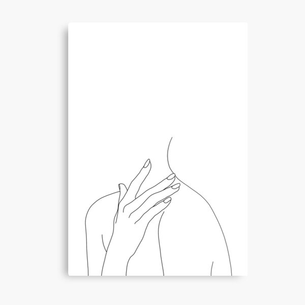Figure line drawing - Danna Metal Print