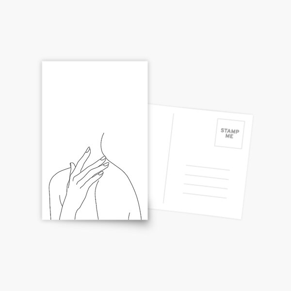 Figure line drawing - Danna Postcard