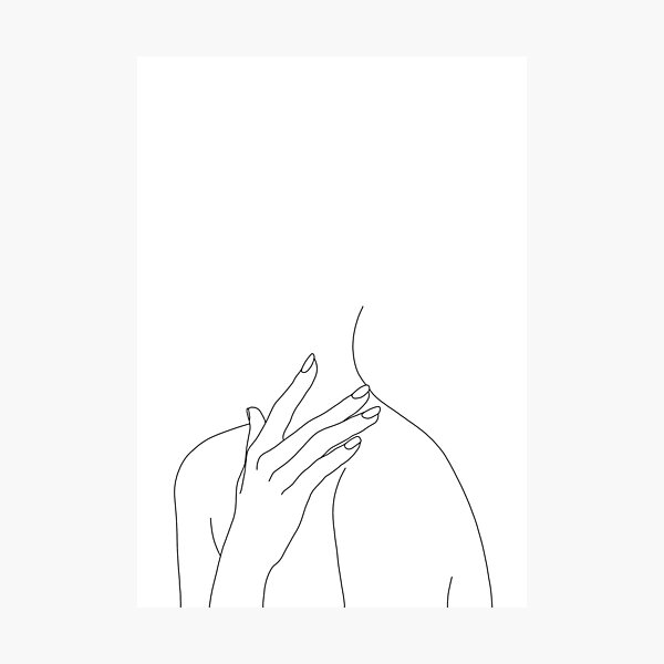 Figure line drawing - Danna Photographic Print