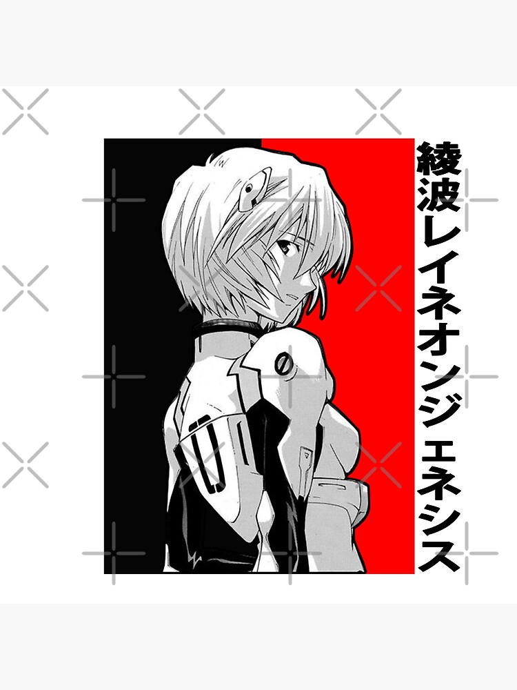 Neon Genesis Evangelion Manga Design (black) Postcard for Sale by