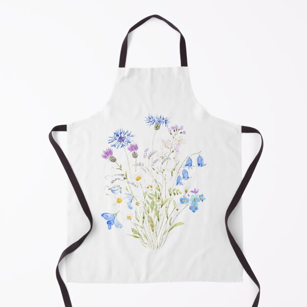 Item preview, hand painted blue white and purple wildflower 2020 designed and sold by ColorandColor.