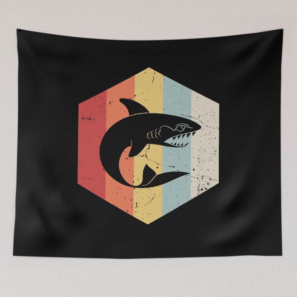 Item preview, Hungry Shark Retro Vintage designed and sold by Daytone.