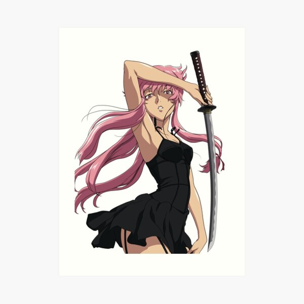 Mirai Nikki Future Diary Gasai Yuno HD Print Wall Poster Scroll