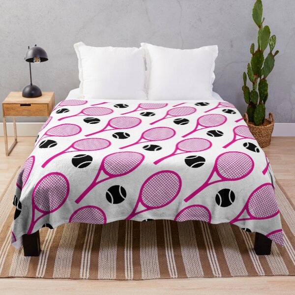 Item preview, Vivid pink Tennis rackets pattern designed and sold by FK-UK.