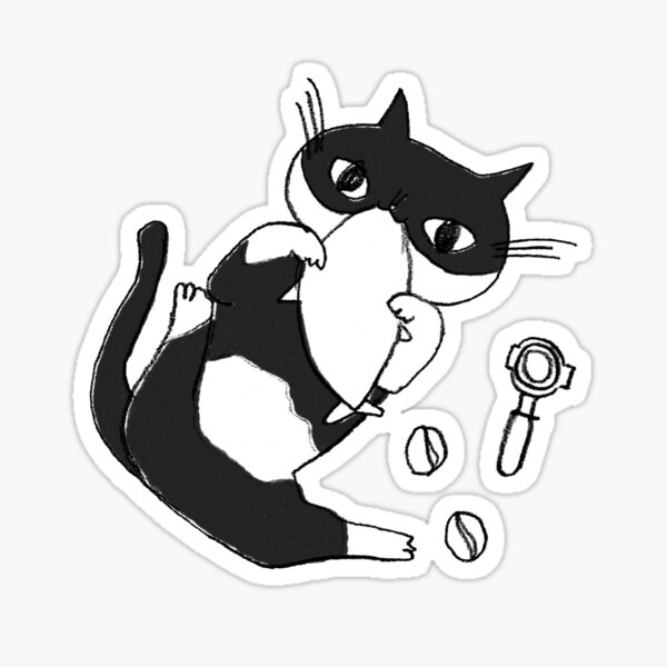 Tuxedo Cat Neko IV x Mori Sticker