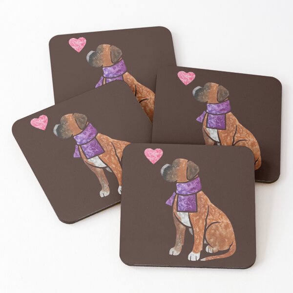 Item preview, Watercolour Boxer (fawn, undocked) designed and sold by animalartbyjess.