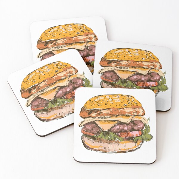 Item preview, Burger digital hand drawn  designed and sold by TattooWorker.