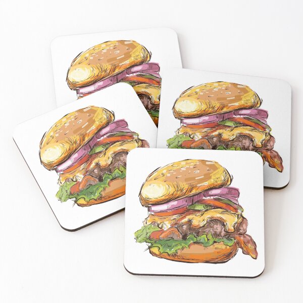 Item preview, Burger hand drawn  designed and sold by TattooWorker.