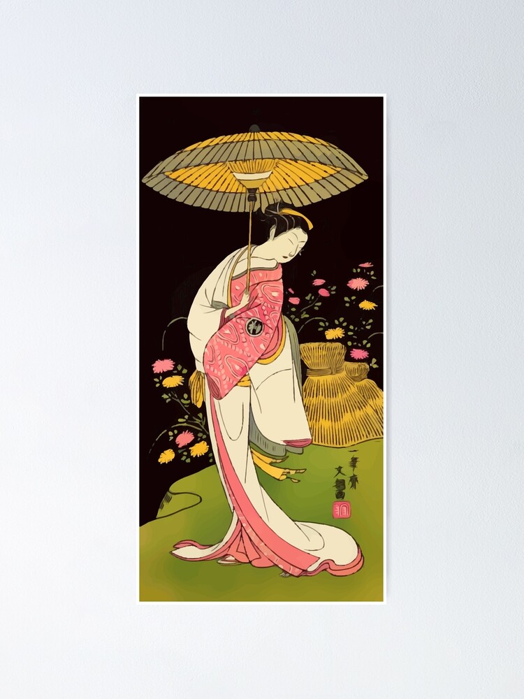 geisha with umbrella