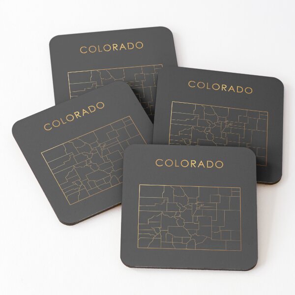 Item preview, Colorado Gold State Counties Map designed and sold by Alo.
