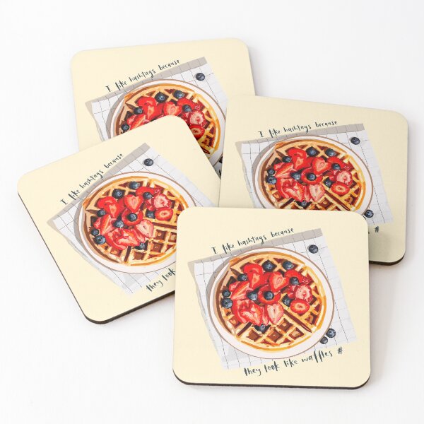Item preview, I like hashtags because they look like waffles blueberry strawberry waffle designed and sold by littleartist18.