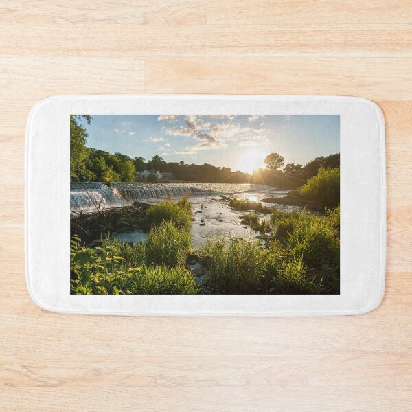 Item preview, Llandaff weir on the river Taff at sunset designed and sold by Chris Ware.
