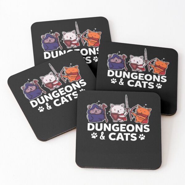 Item preview, Dungeons & Cats Gamer Gaming Roleplay RPG Gift designed and sold by Pubi.