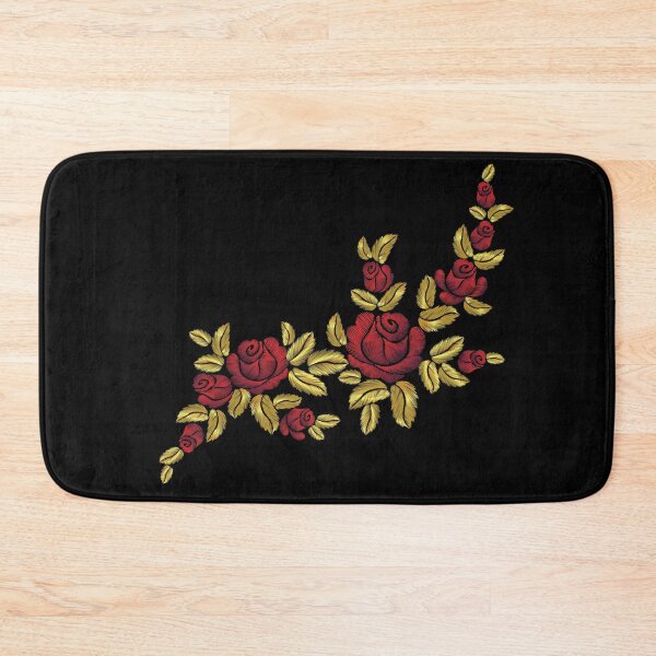 Item preview, Golden embroidery red rose   designed and sold by urbanstore69.