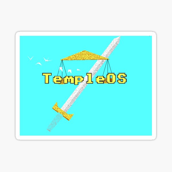 Temple OS logo 2 stickers Sticker