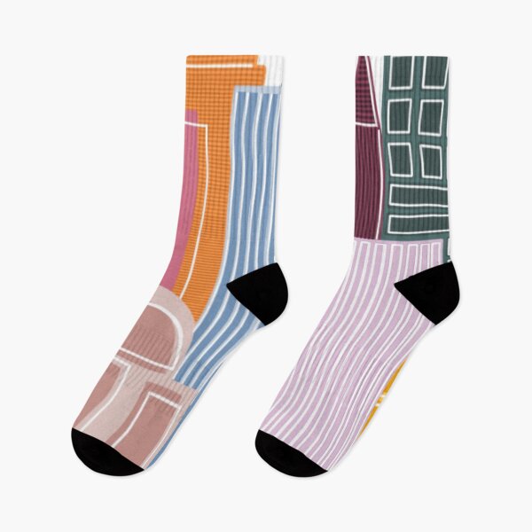 Item preview, bloques de color edificios lineas blancas designed and sold by KiwiBurrito.