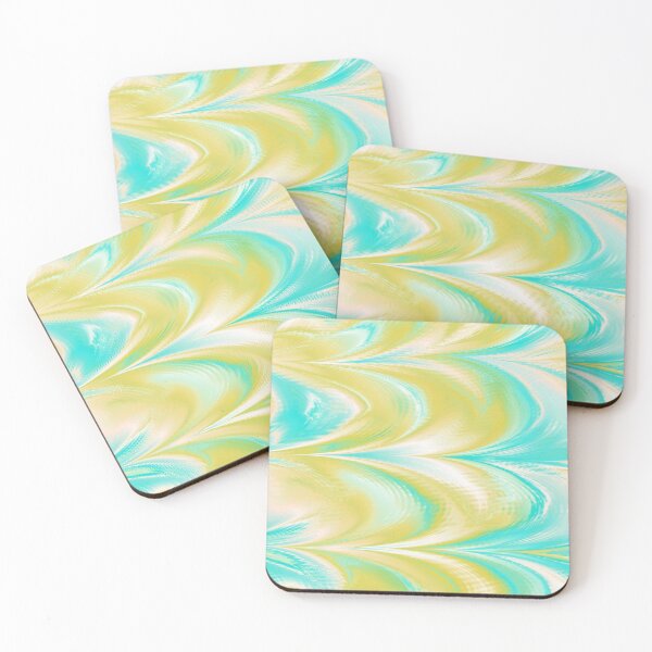 Item preview, Stylish Mustard Teal Marbling designed and sold by tabbygun.