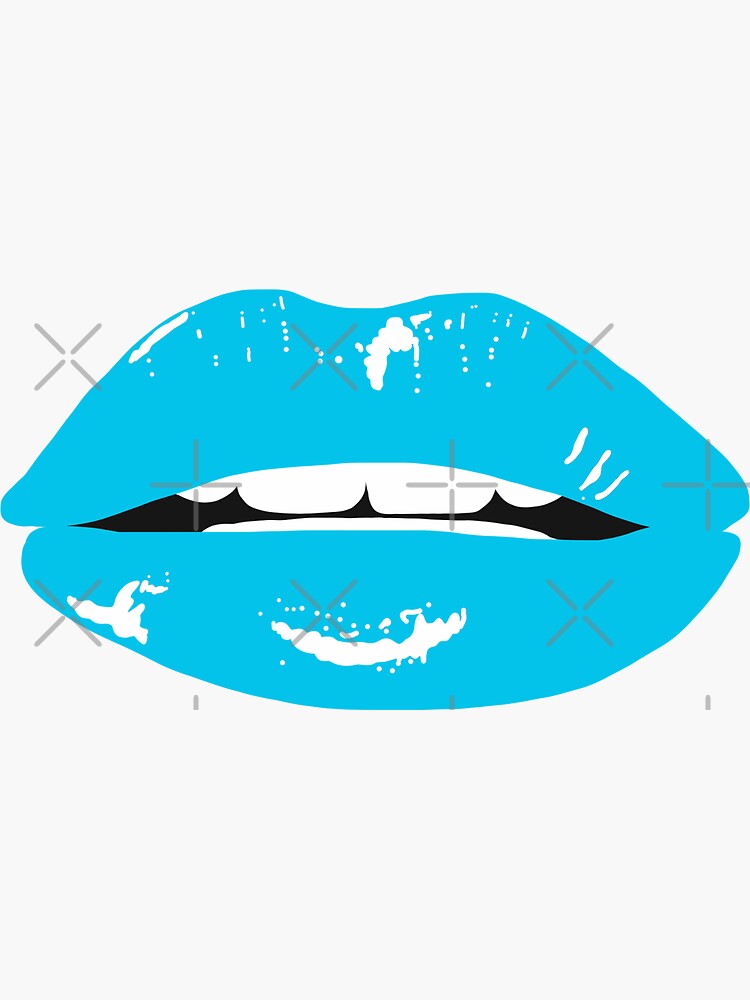 "Blueberry Lips" Sticker for Sale by PaolinoDesigns Redbubble