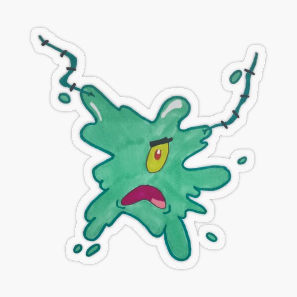 Plankton from Spongebob Squarepants being evil | Sticker