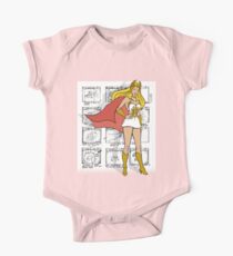 Body de manga corta para bebé She-Ra Princess of Power - Transformación Storyboard Background