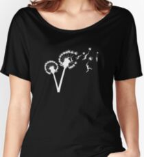 Dandylion Flight - white silhouette Women's Relaxed Fit T-Shirt
