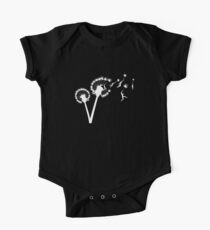 Dandylion Flight - white silhouette One Piece - Short Sleeve