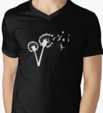 Dandylion Flight - white silhouette Men's V-Neck T-Shirt