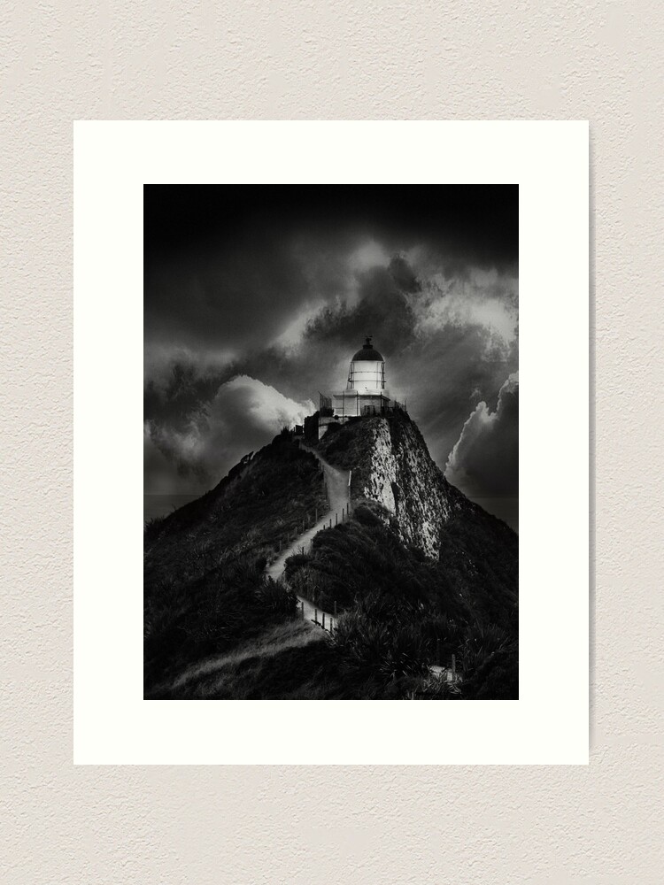 Thumbnail 1 of 3, Art Print, NZ Lighthouse designed and sold by ronmoss.