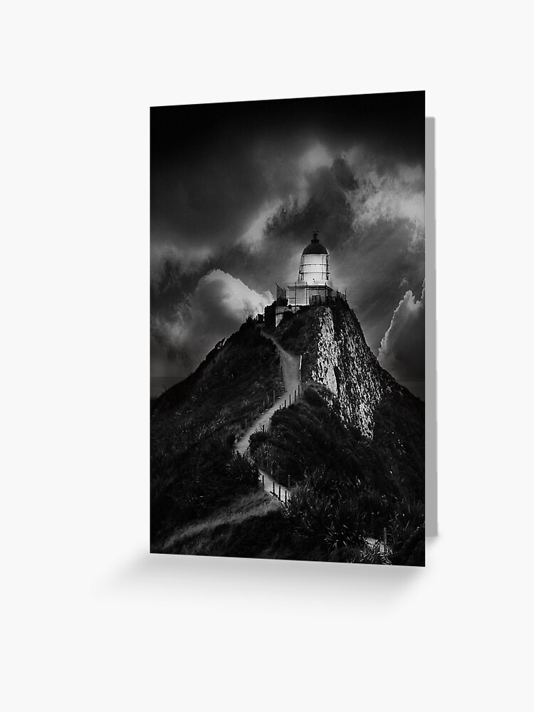 Thumbnail 1 of 2, Greeting Card, NZ Lighthouse designed and sold by ronmoss.