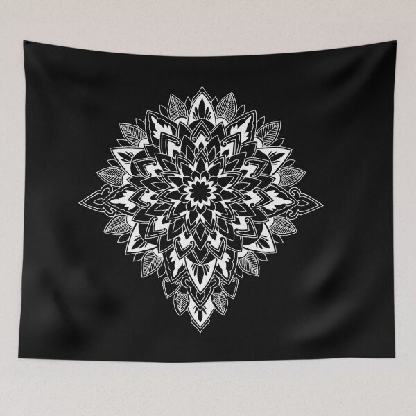 Item preview, White Big Drop Mandala  designed and sold by xalexiart.