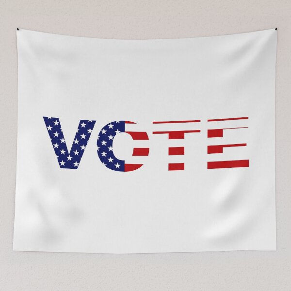 Item preview, Vote American Flag Red White and Blue Typography  designed and sold by ColorMeHappy123.
