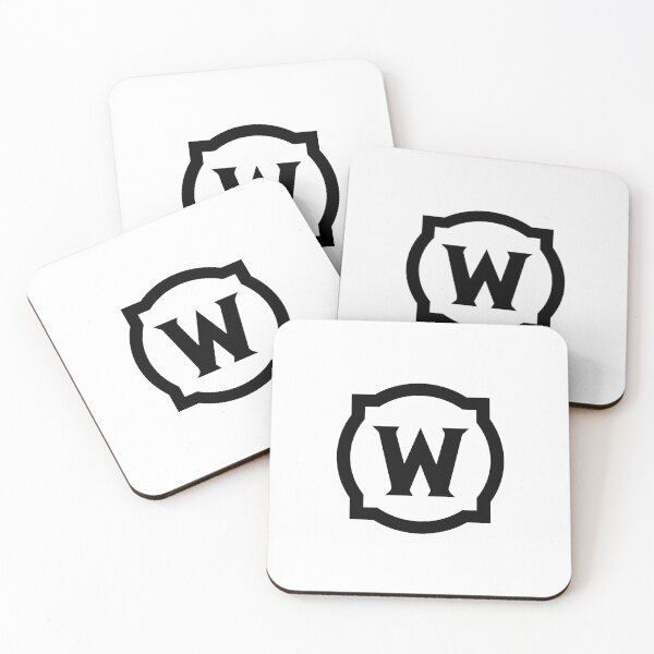 World of Warcraft Black Logo Coasters (Set of 4)