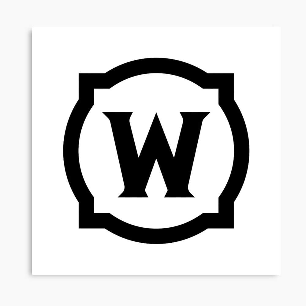 world of warcraft black logo metal print by nvaa redbubble